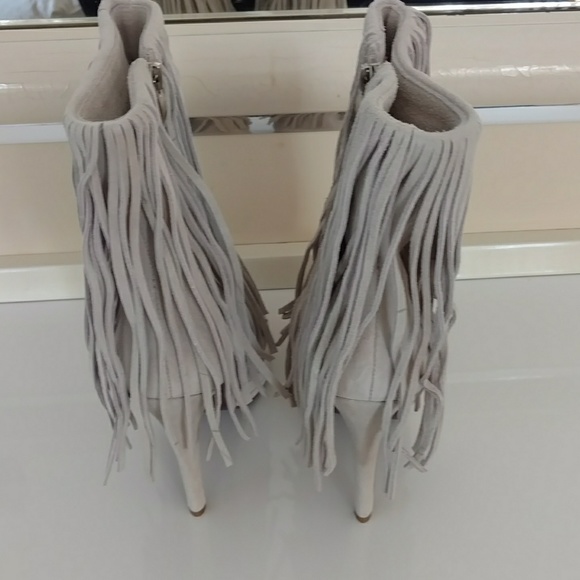 Suede Fringe Booties - Picture 2 of 4